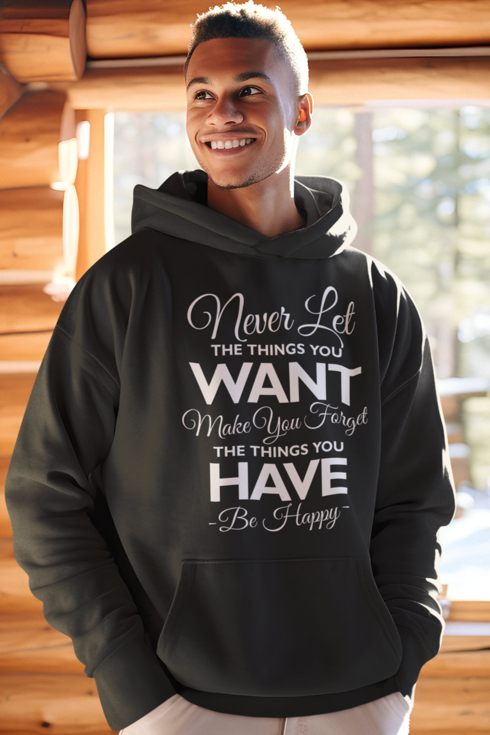 Never let the things you want make you forget the things you need - be happy